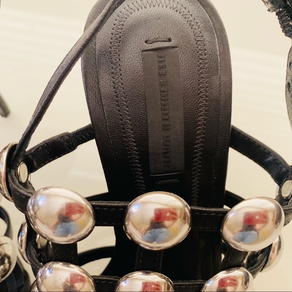 Alexander Wang Black Rubie Pearl Leather Slingback Sandals 5 - Picture 4 of 7